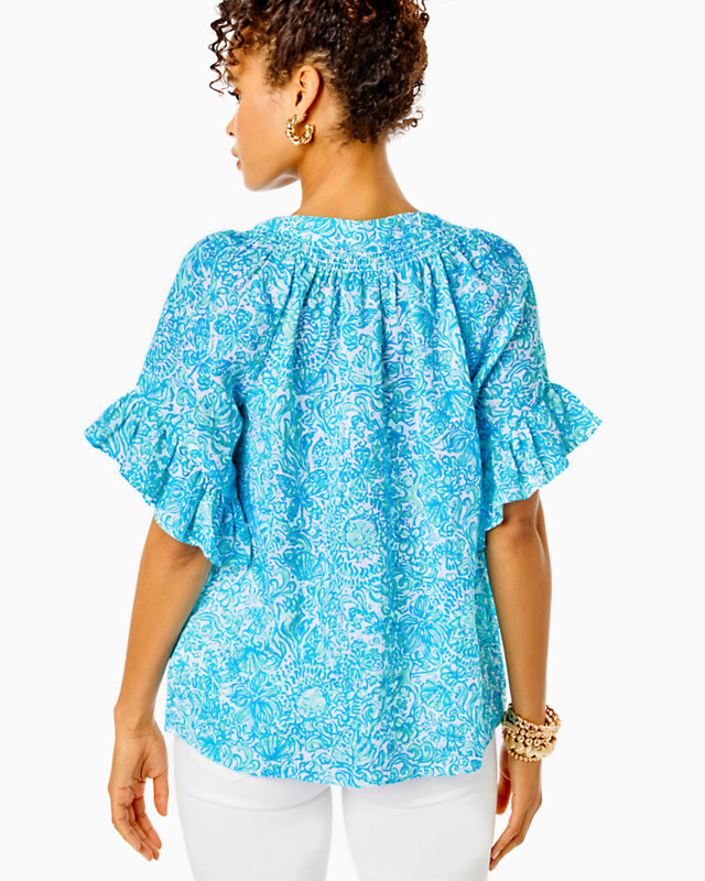 Tayla Short Sleeve Linen Top