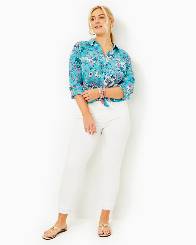 Ocean Aura Button Down Top main image 0