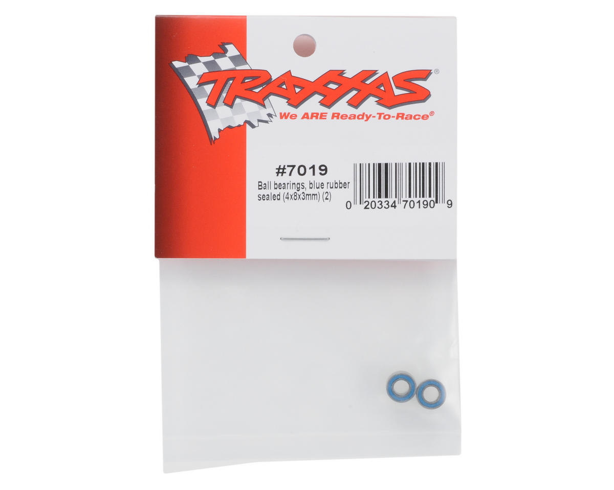 Traxxas 4x8x3mm Blue Rubber Sealed Ball Bearings (2)