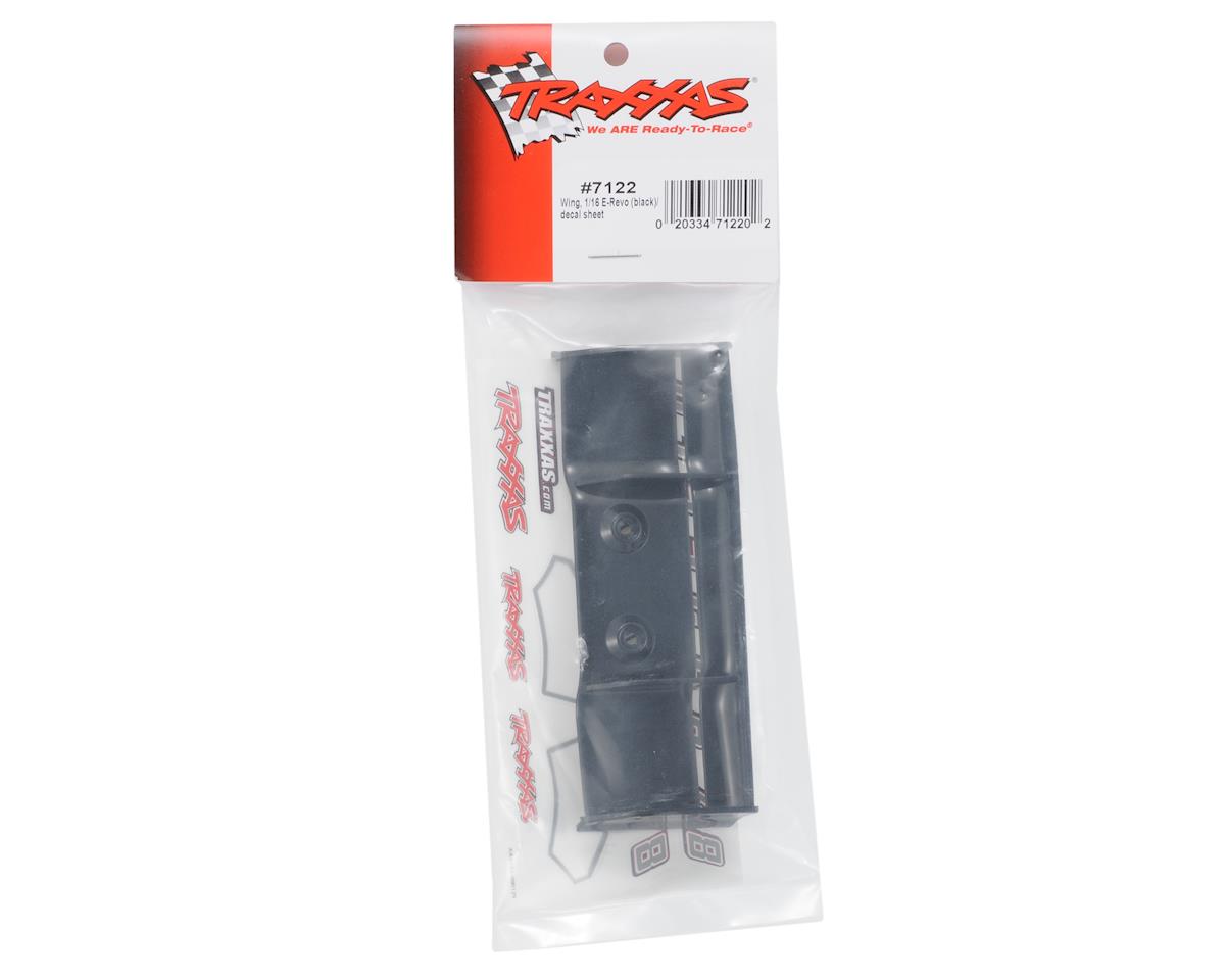 Traxxas 1/16 E-Revo Wing w/Decal Sheet (Black)