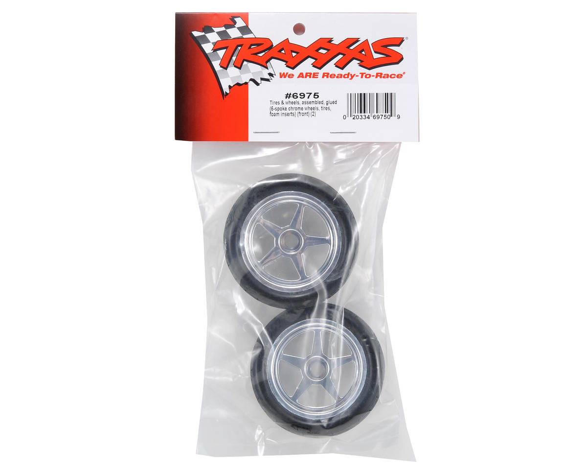 Traxxas Pre-Mounted Front Tire Set (Chrome) (2)