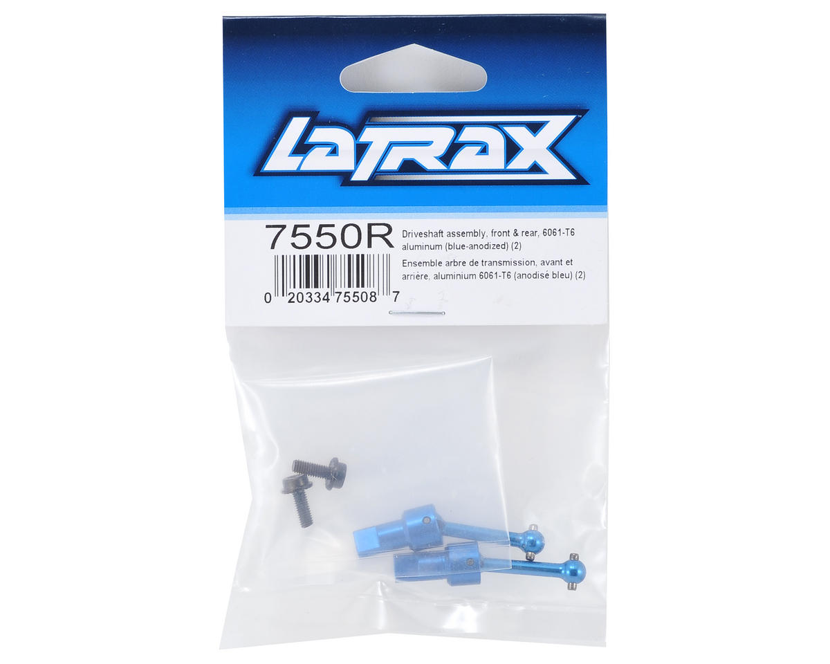 Traxxas LaTrax Aluminum Driveshaft Assembly (Blue) (2)