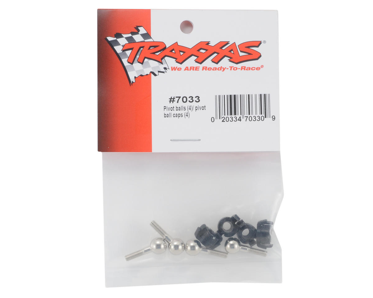 Traxxas Pivot Balls w/Pivot Ball Caps (4)