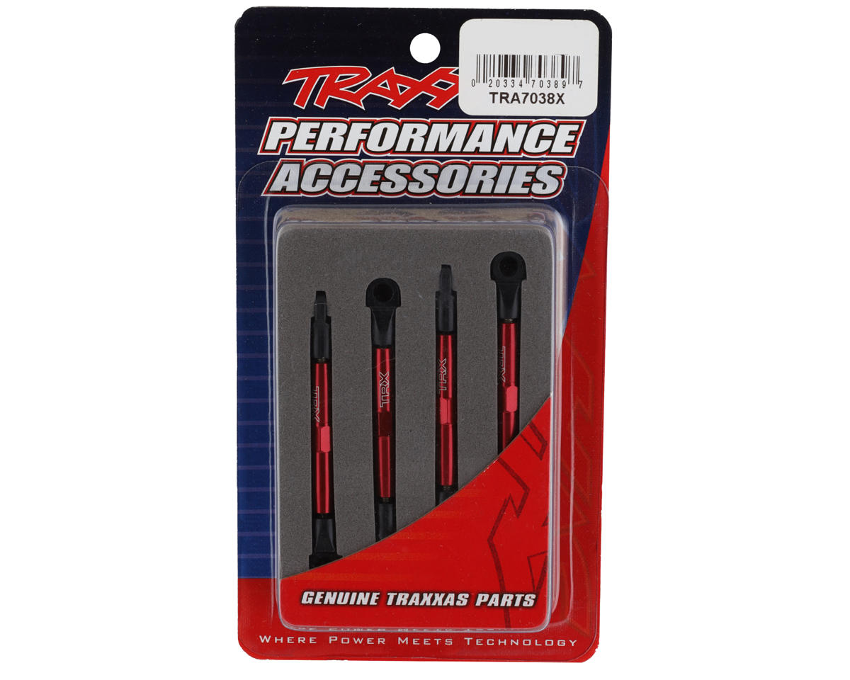 Traxxas Aluminum Toe Links (Red) (4) (Front/Rear)