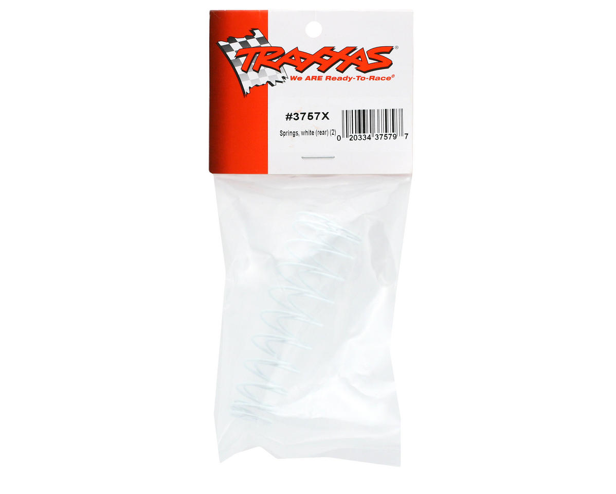 Traxxas Rear Shock Spring Set (White) (2)