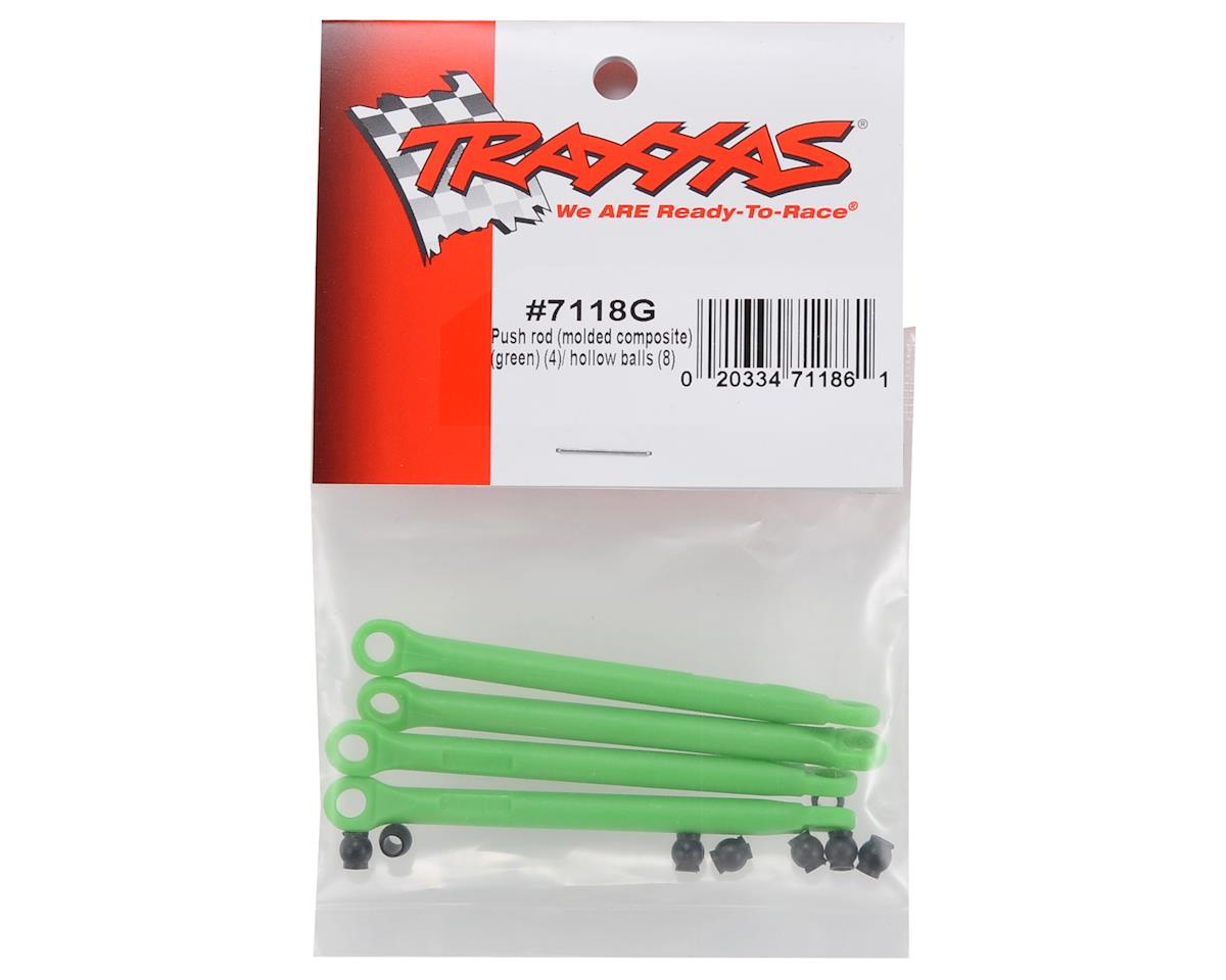 Traxxas Molded Composite Push Rod Set (Green) (4)