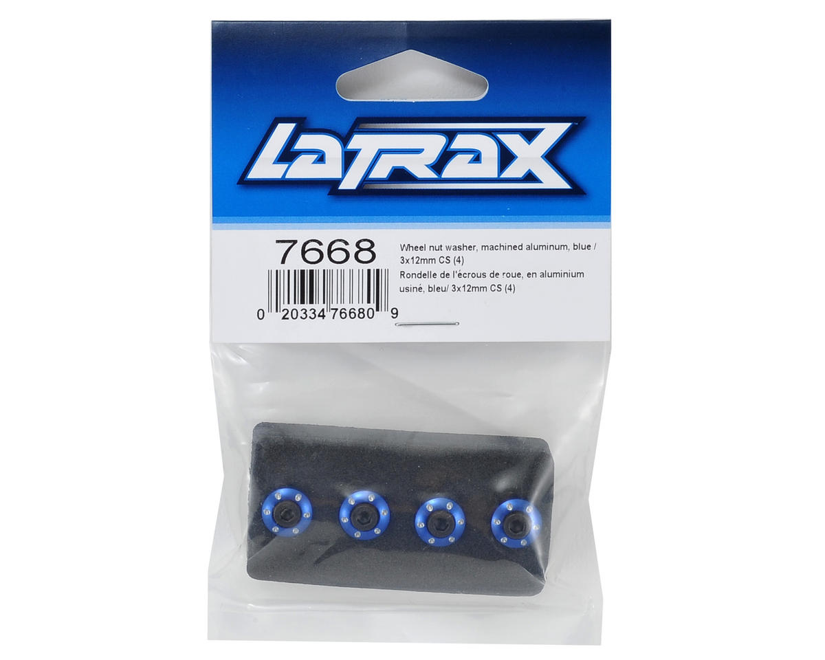 Traxxas LaTrax Aluminum Wheel Nut Washer (Blue) (4)
