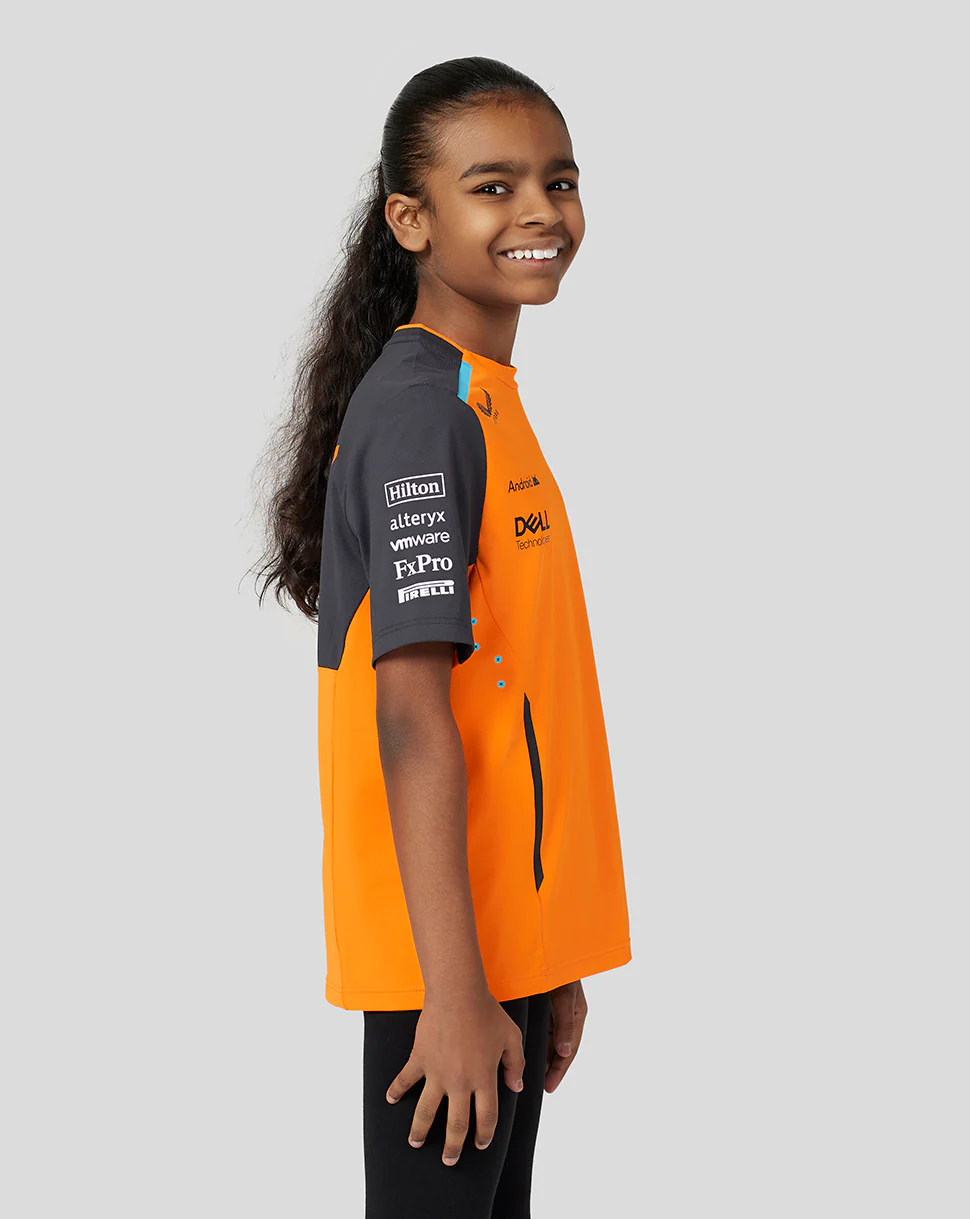 McLaren Junior Official Teamwear Set Up T-Shirt Formula 1 - Papaya/Phantom