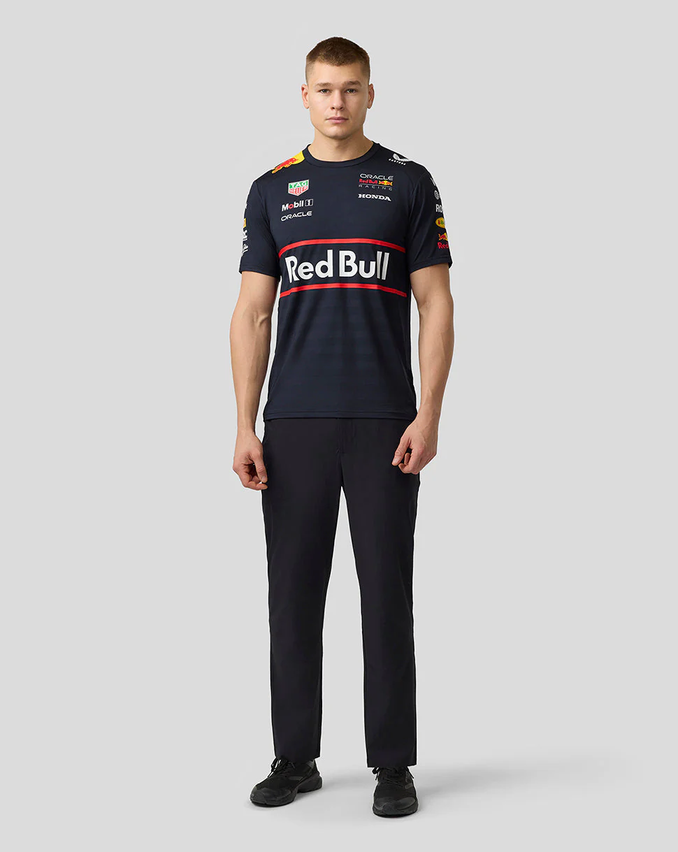 Oracle Red Bull Racing Mens Teamline Set Up T-Shirt + New Era x Oracle Red Bull Racing Retro 9Twenty® Cap Bundle  [Worth £100]