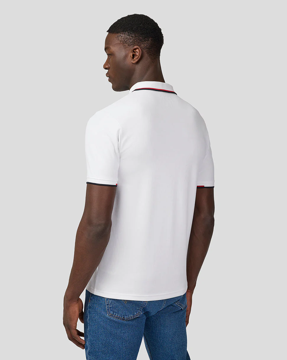 Oracle Red Bull Racing Unisex Core Polo Shirt With Full Colour Logo - Brilliant White
