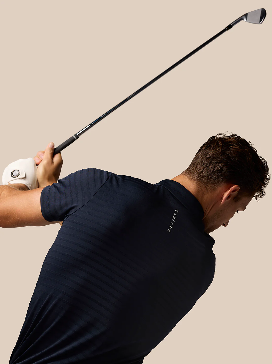 Golf Pinnacle Pique Stripe Polo - Navy