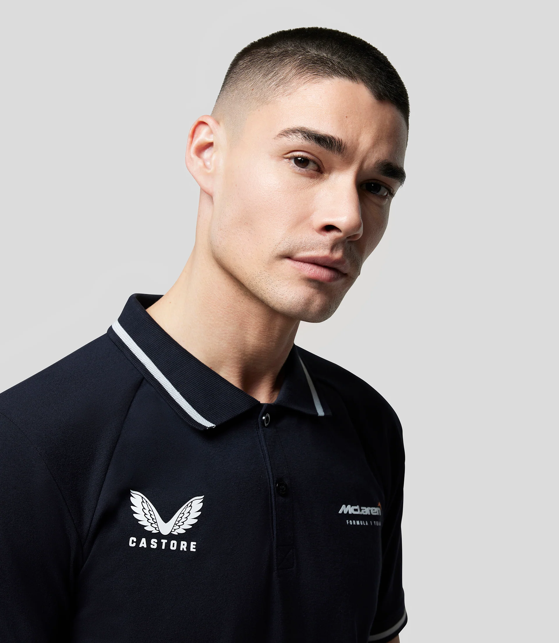 Black McLaren Active Dualbrand Fanwear Polo