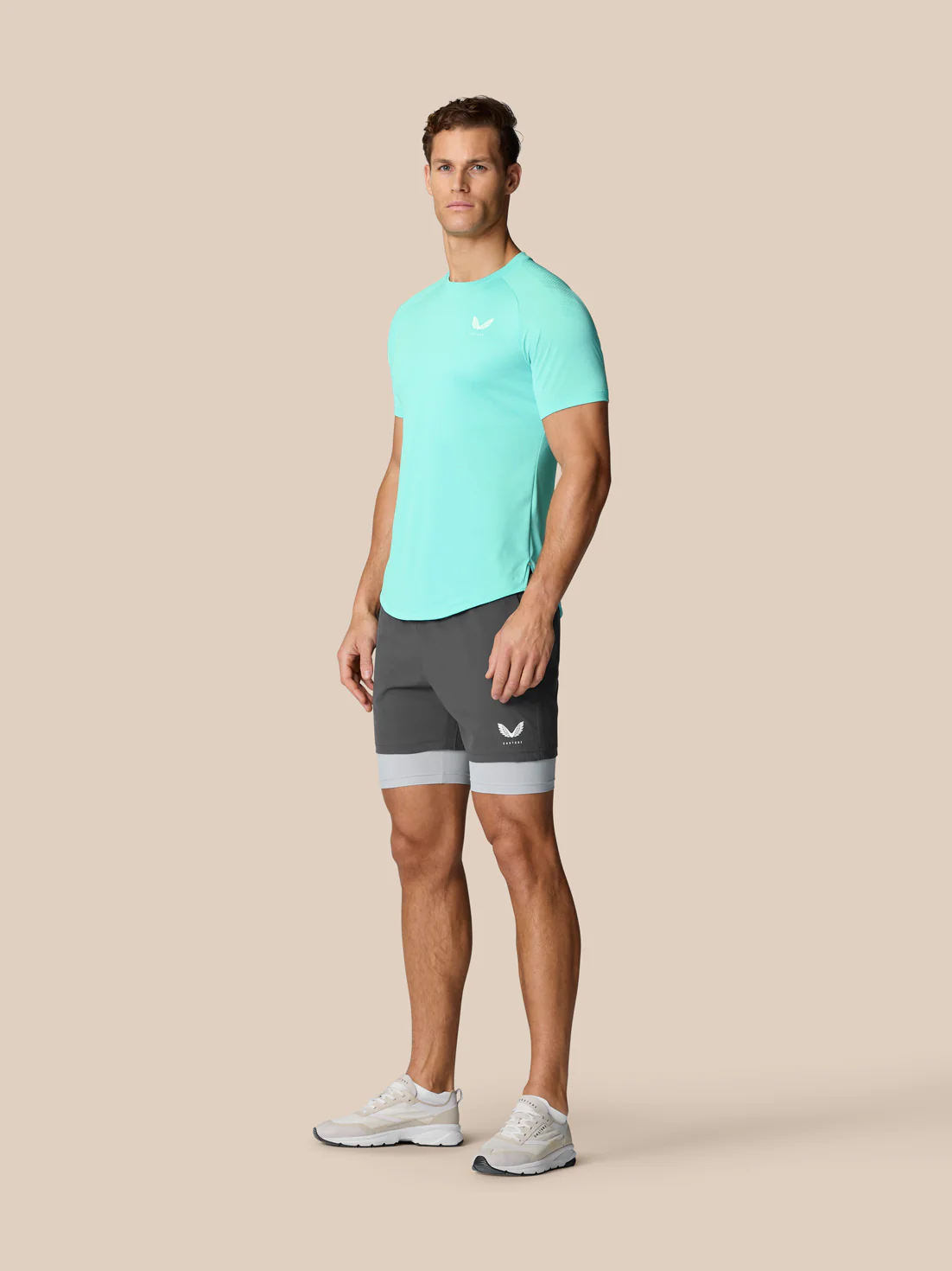 Flow Training Muscle Grip T-Shirt - Light Aqua