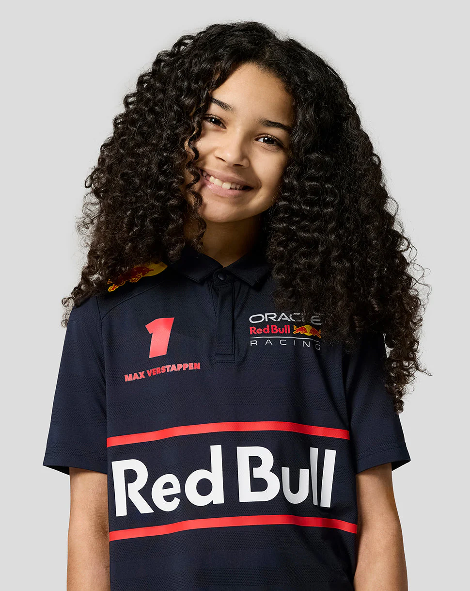 Oracle Red Bull Racing Junior Teamline Max Verstappen Short Sleeve Polo Shirt - Night Sky