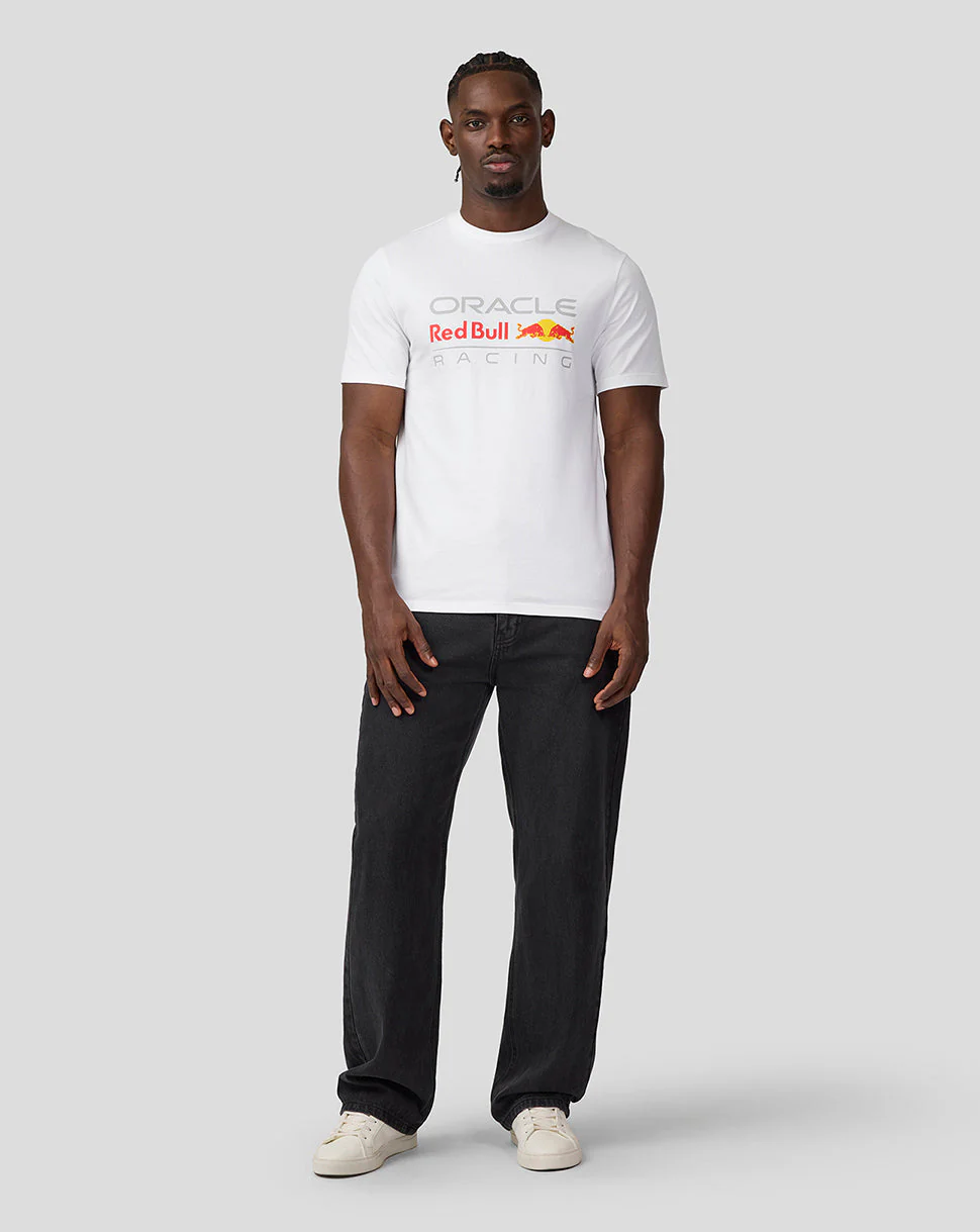 Oracle Red Bull Racing Unisex Large Front Logo T-Shirt - Brilliant White