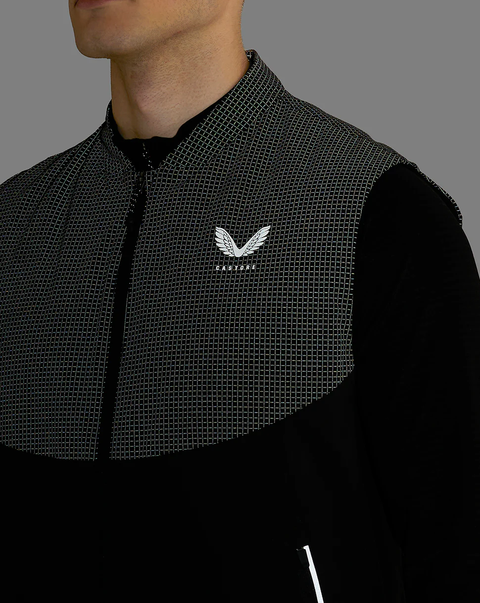 Men’s Light Hybrid Padded Gilet - Reflective Black
