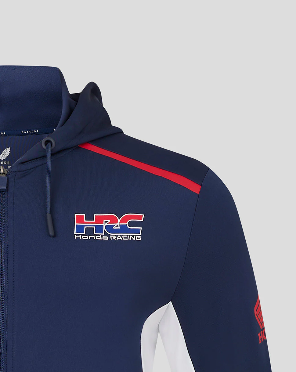 Unisex Honda HRC Zip Up Hoodie - Black Iris