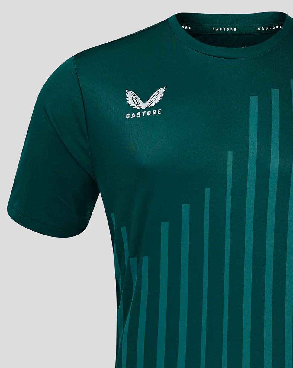 SS LINEAR PRINTED TRAINING TEE 5 - BOTANICAL GARDEN / BAYBERRY