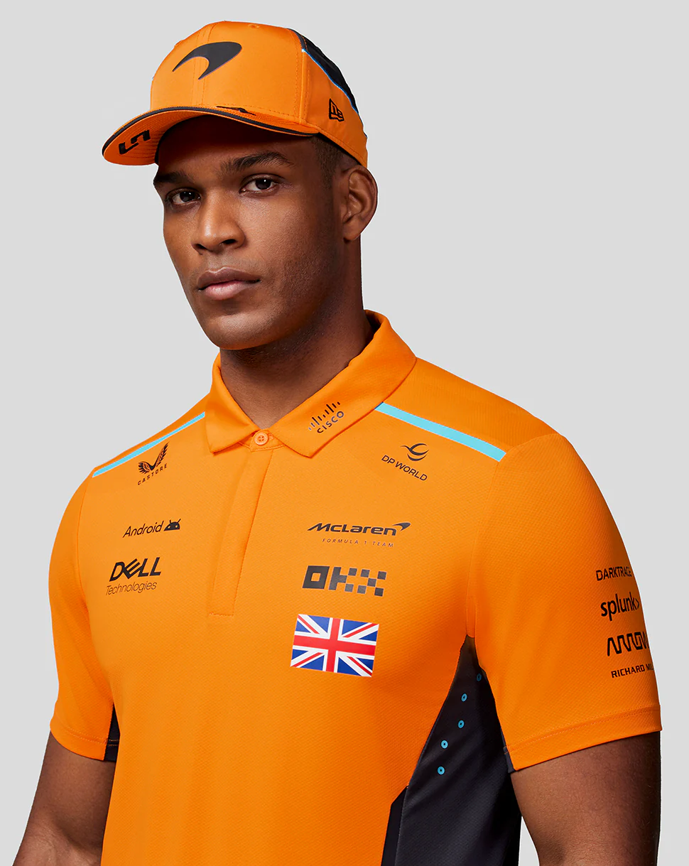 McLaren Mens Official Teamwear Polo Shirt Lando Norris Formula 1