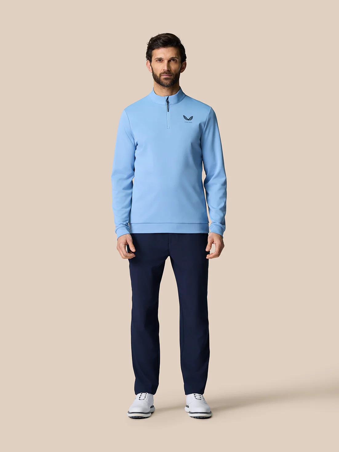 Golf Club Classic 1/4 Zip Top  - Sky Blue