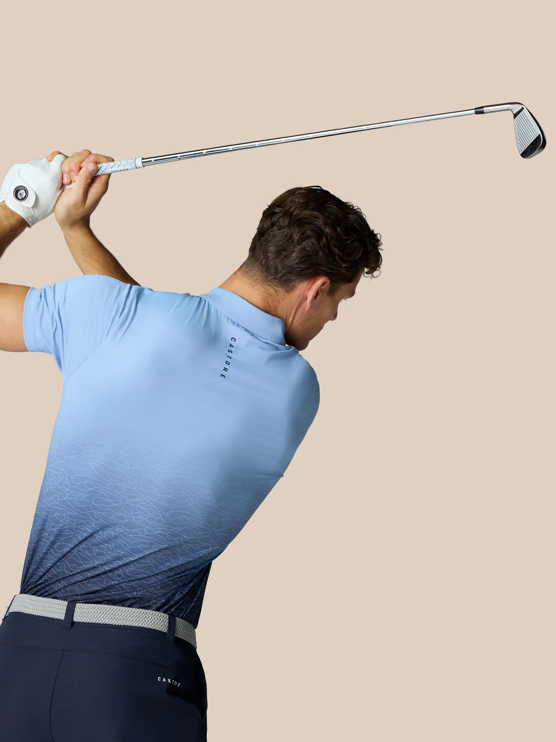 Club Graphic Polo - Sky Blue