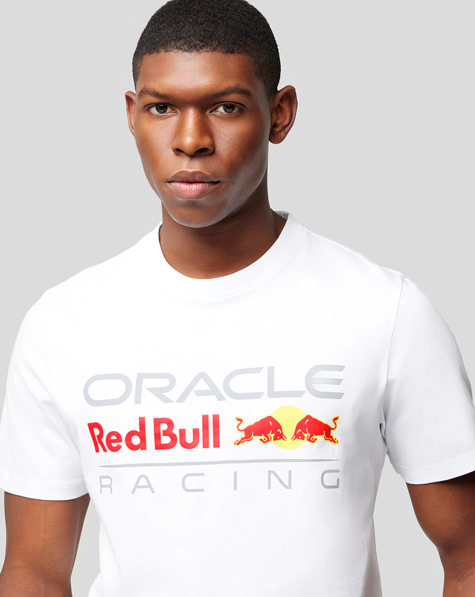 Oracle Red Bull Racing Unisex Large Front Logo T-Shirt - White