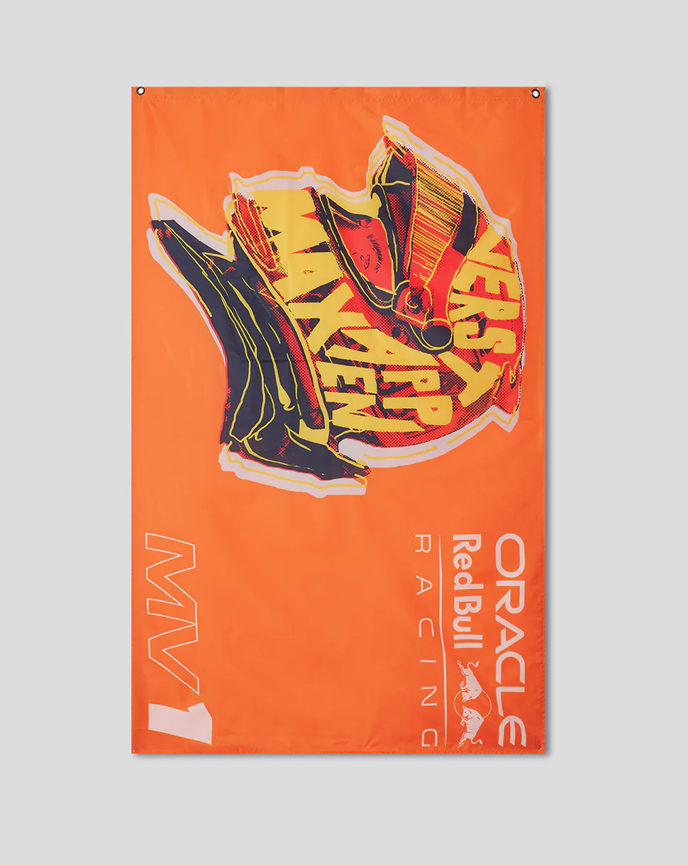 Oracle Red Bull Racing Unisex Max Verstappen Flag - Exotic Orange