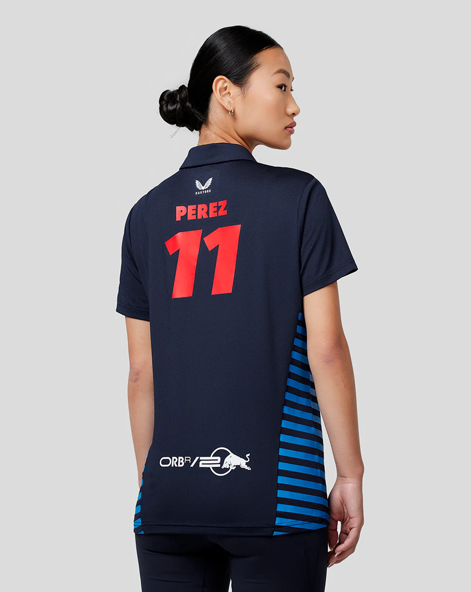 Oracle Red Bull Racing Women's Official Teamline Sergio Checo Perez Short Sleeve Polo Shirt - Night Sky