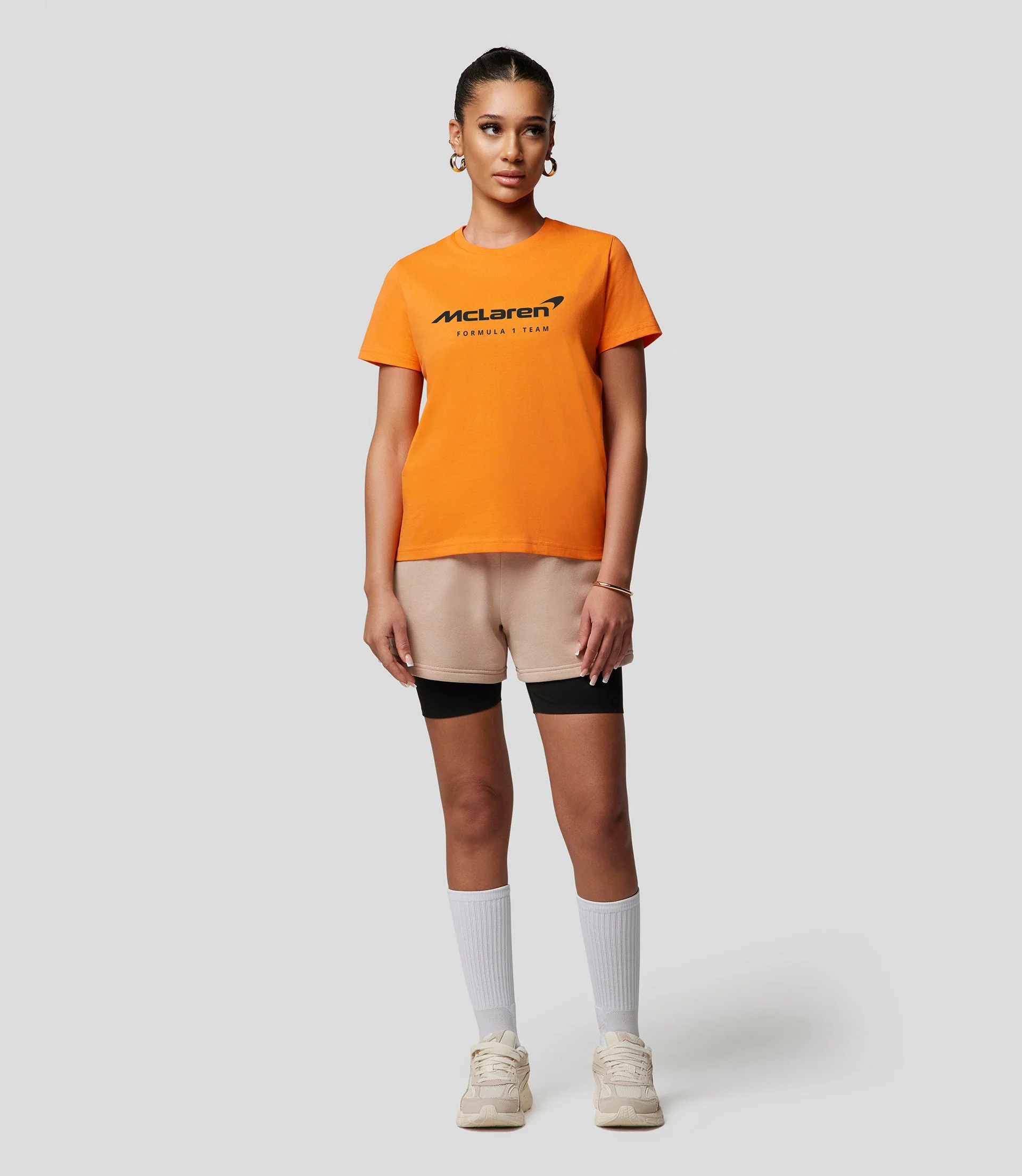WOMENS TEAM CORE ESSENTIALS T-SHIRT - papaya
