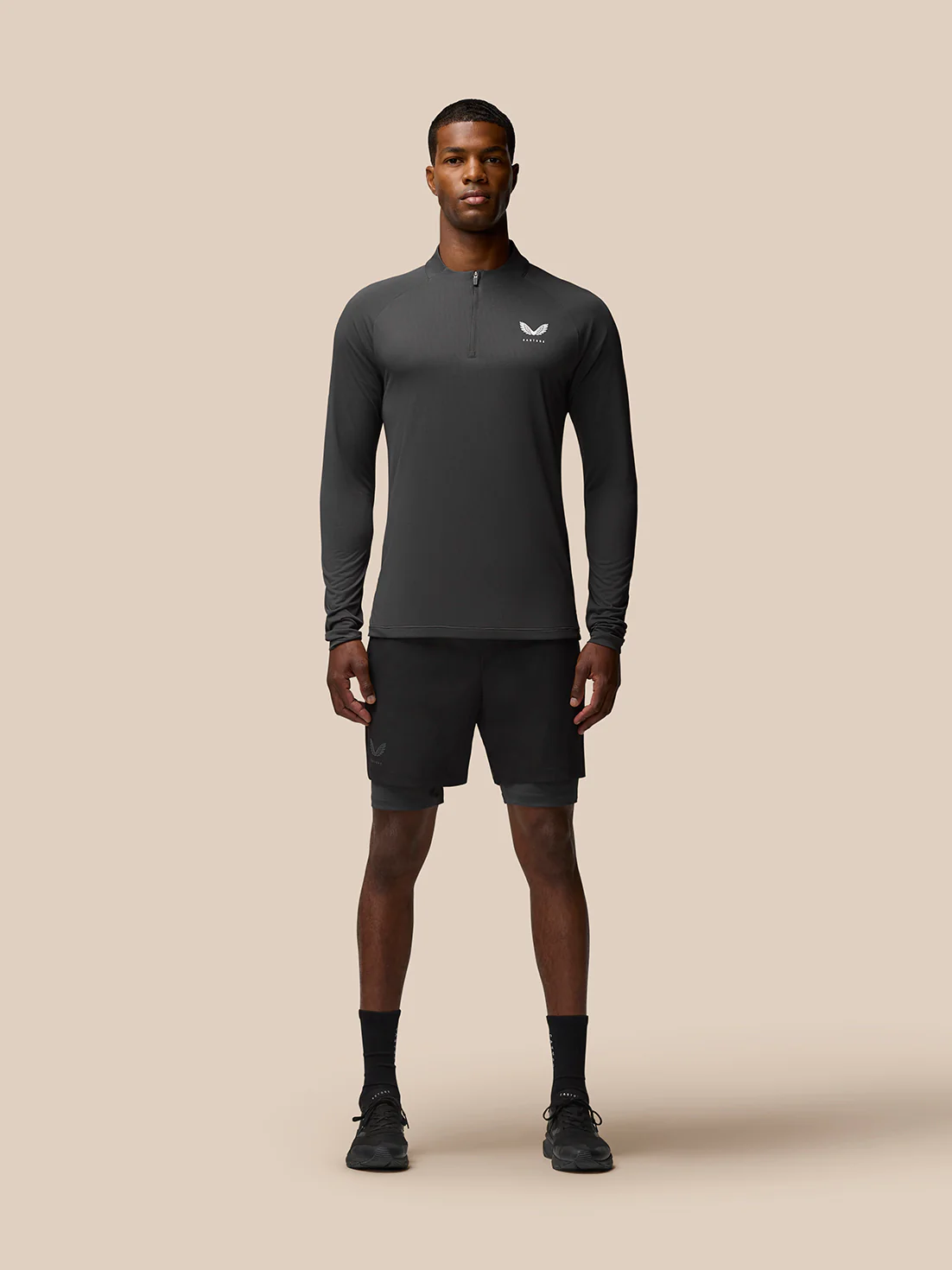 Flow Training 1/4 Zip Top - Gunmetal Grey