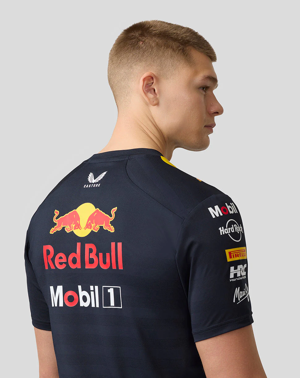 Oracle Red Bull Racing Mens Teamline Set Up T-Shirt + New Era x Oracle Red Bull Racing Retro 9Twenty® Cap Bundle  [Worth £100]