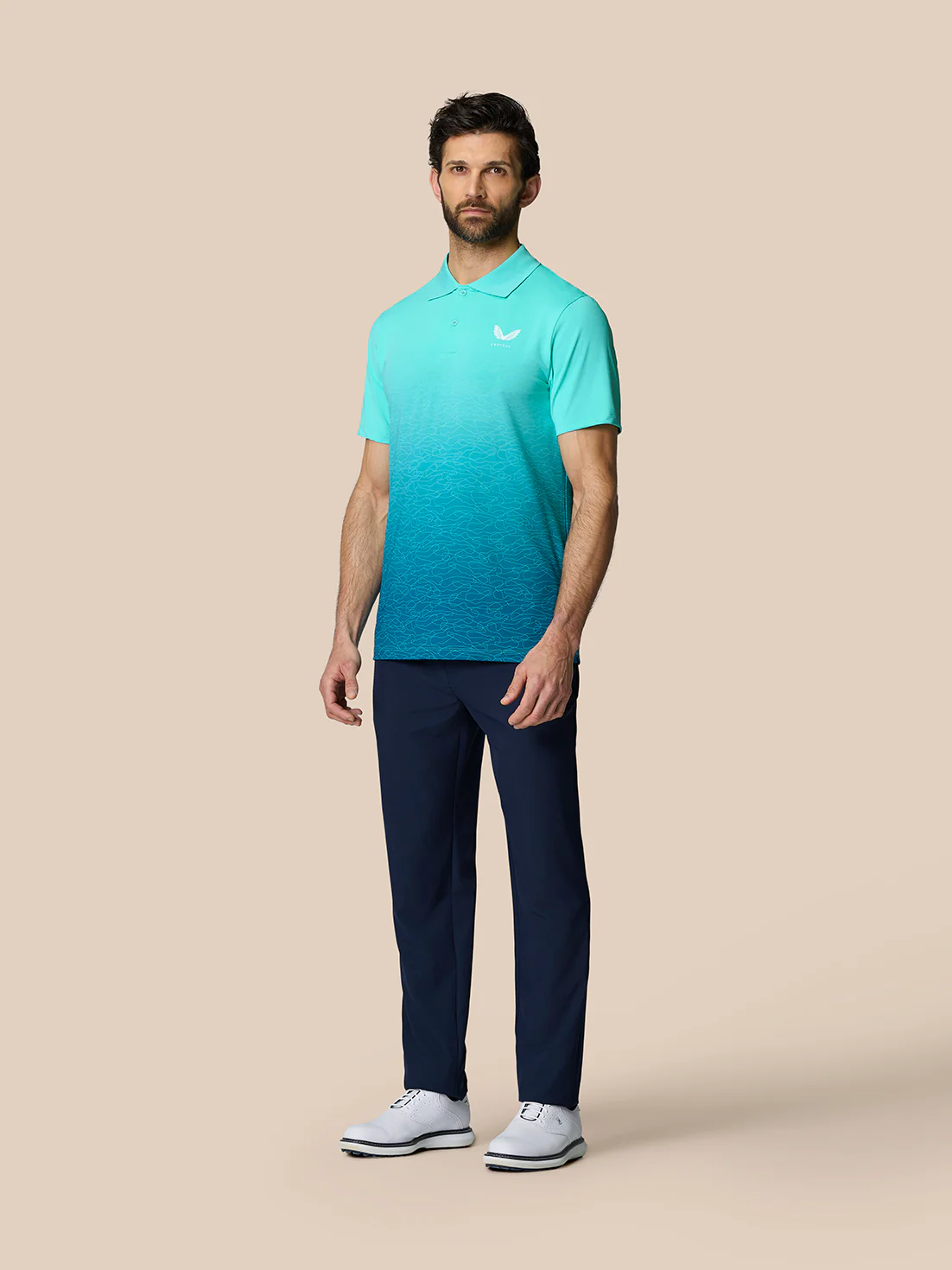 Club Graphic Polo - Light Aqua