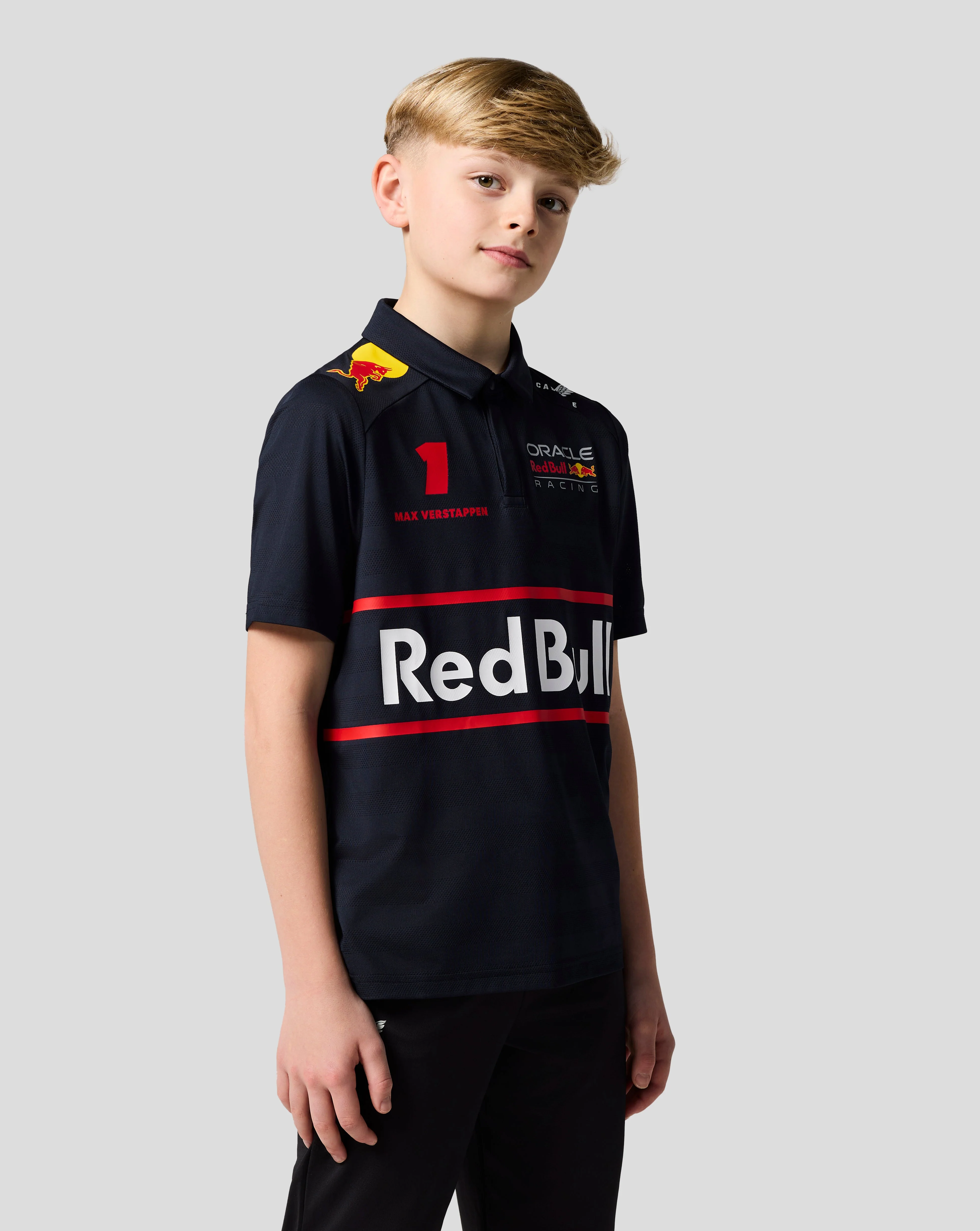 Oracle Red Bull Racing Junior Teamline Max Verstappen Short Sleeve Polo Shirt - Night Sky
