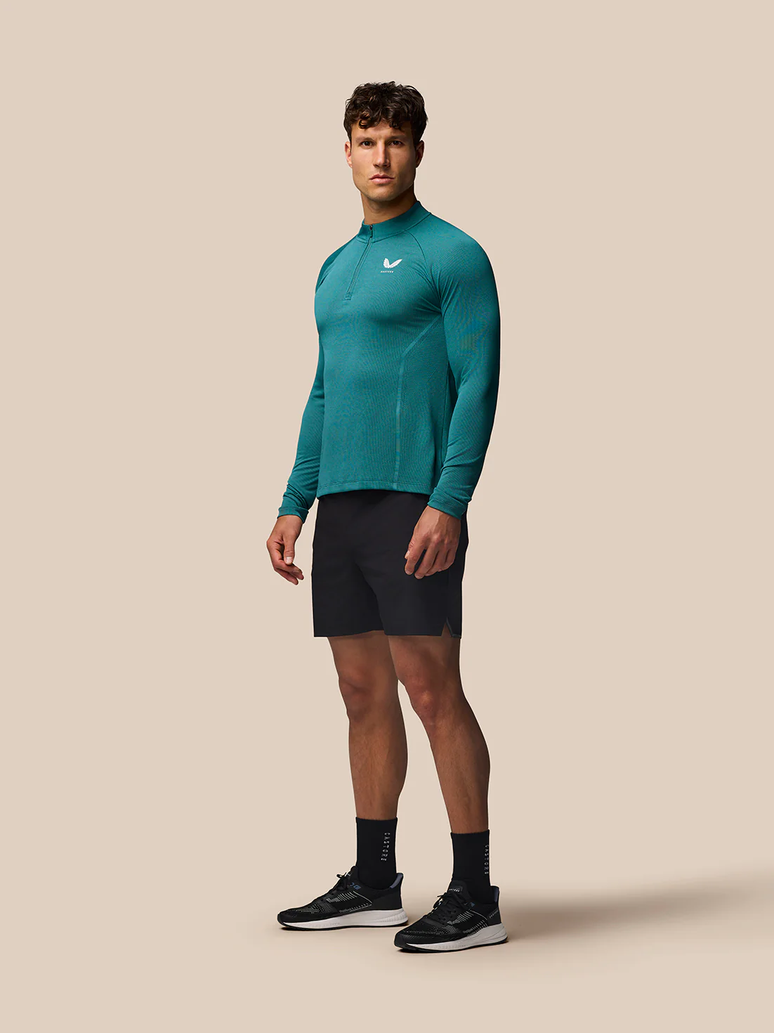 Apex Training 1/4 Zip Top - Aqua
