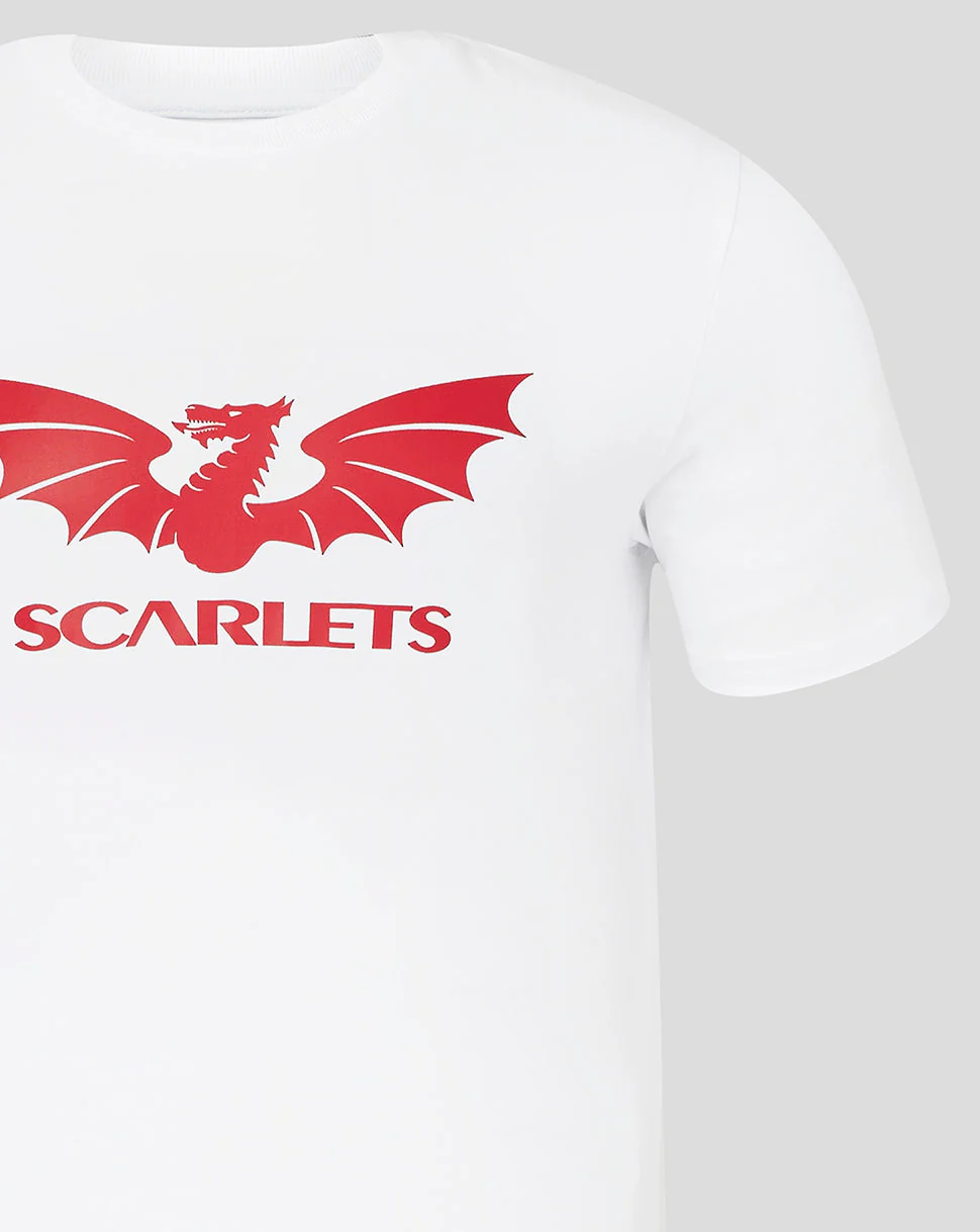 Scarlets Mens 23/24 Short Sleeve T-Shirt - White