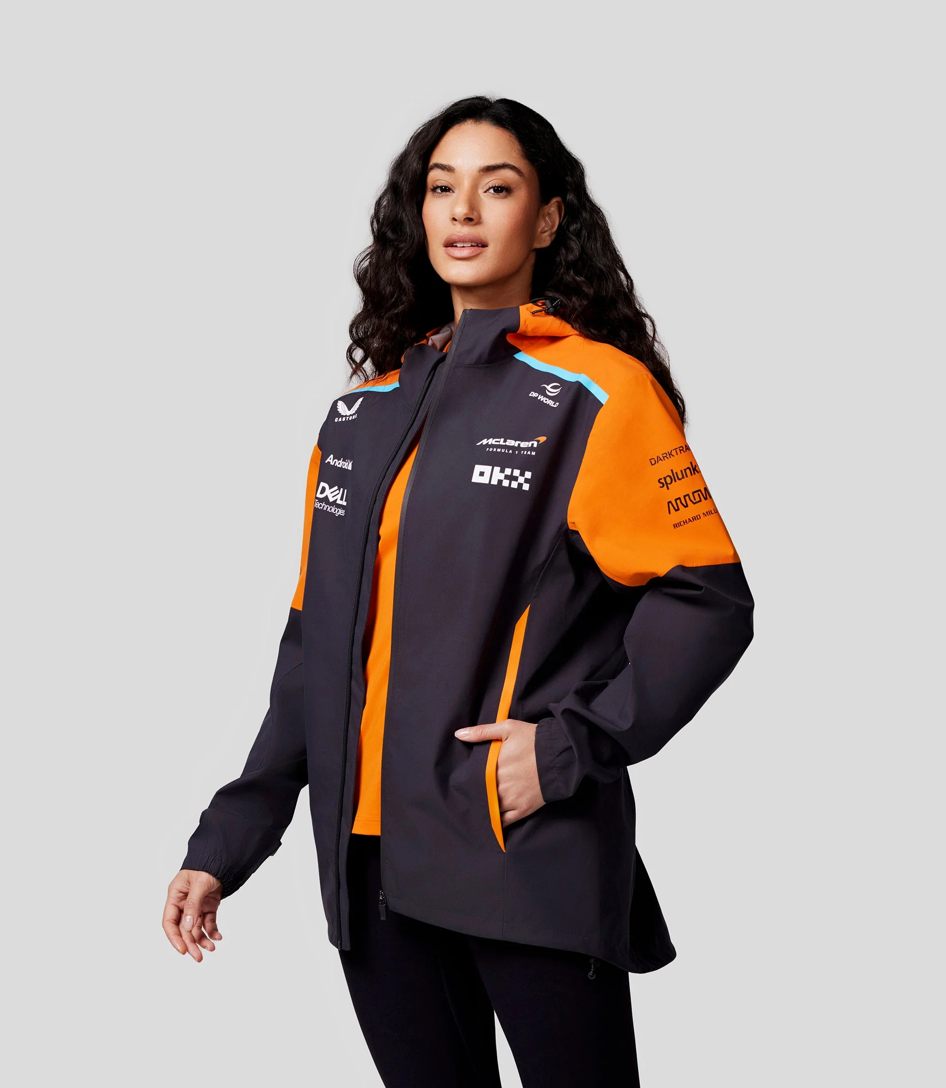 McLaren Unisex Official Teamwear Lightweight Rain Jacket Formula 1