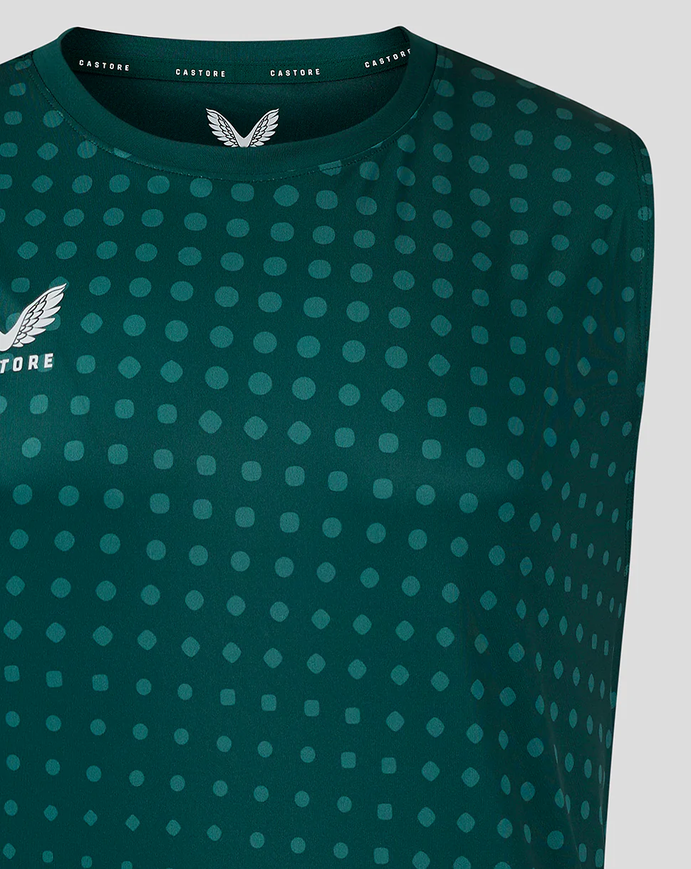 DOTS PRINTED MENS SINGLET - BOTANICAL GARDEN / BAYBERRY