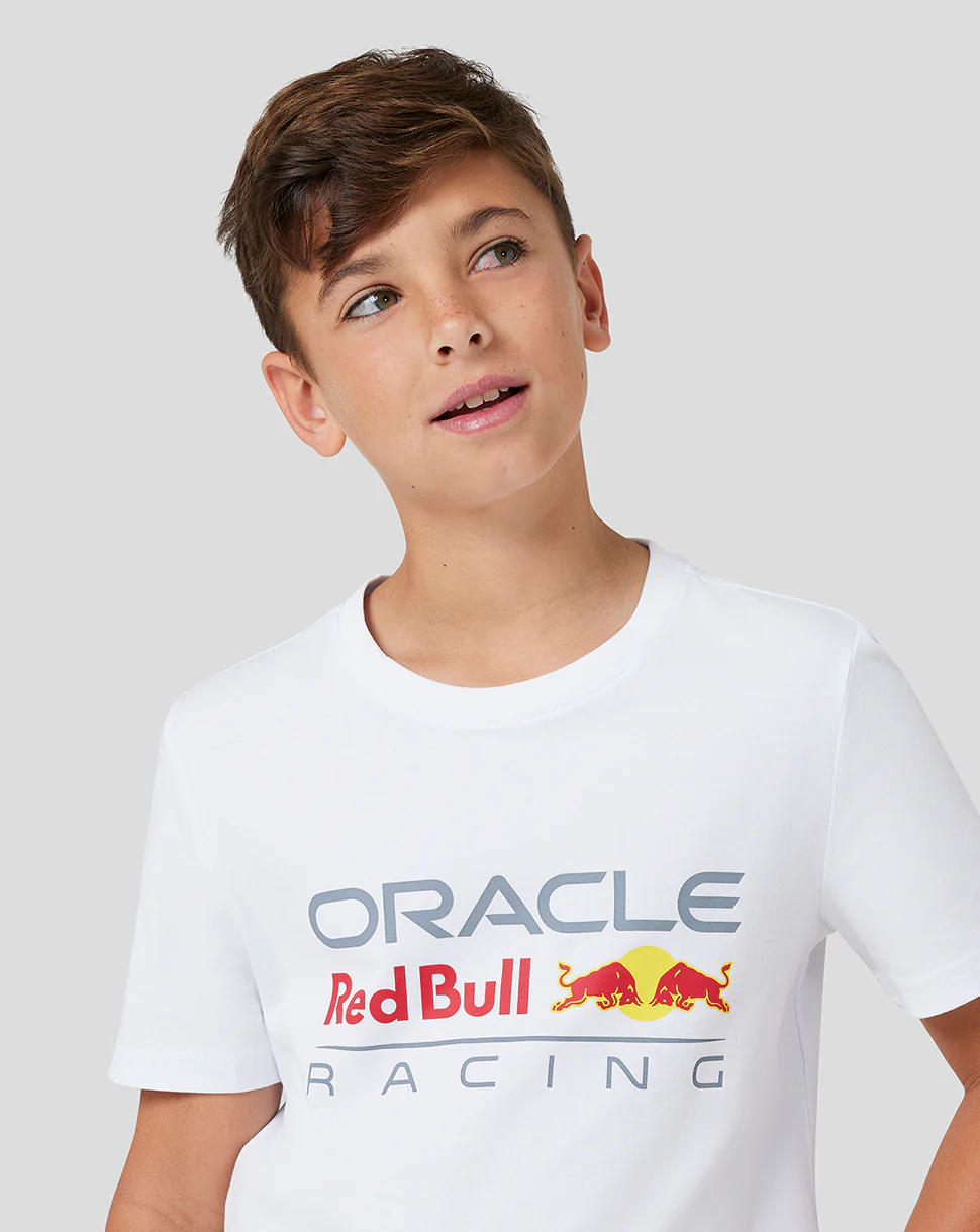 Oracle Red Bull Racing Junior Large Front Logo T-Shirt - White