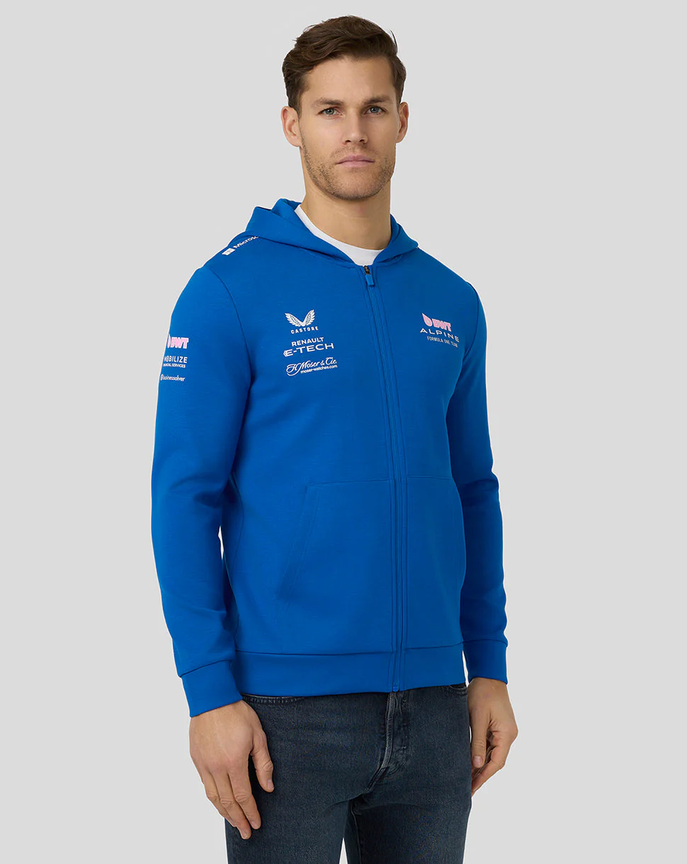BWT Alpine Formula One Team’s Official Unisex Full Zip Hoodie - Lapis Blue