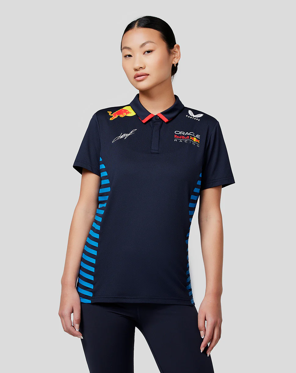 Oracle Red Bull Racing Women's Official Teamline Sergio Checo Perez Short Sleeve Polo Shirt - Night Sky