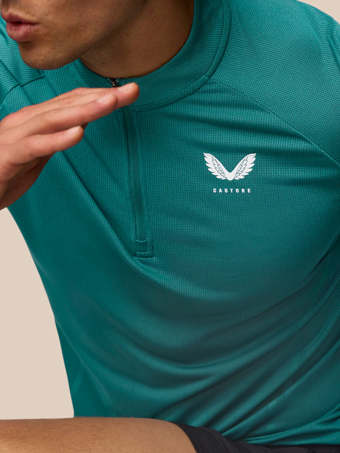 Apex Training 1/4 Zip Top - Aqua