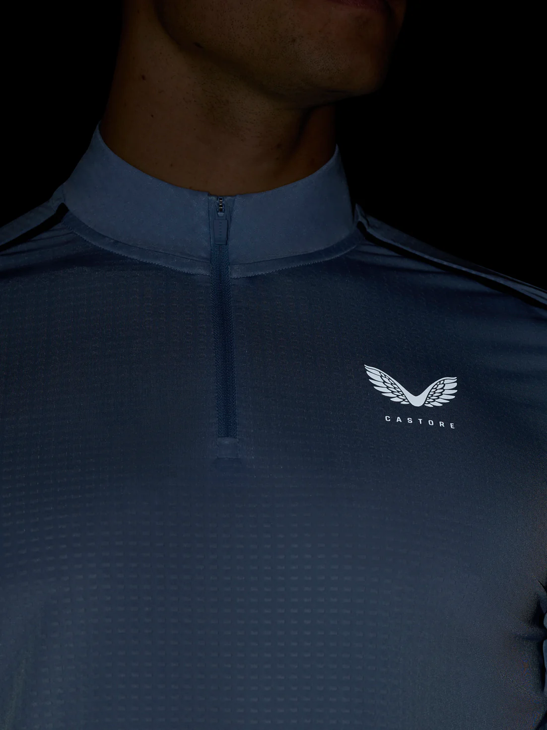 Apex Training 1/4 Zip Top - Sky Blue