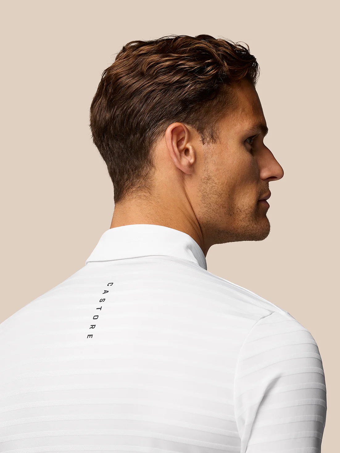Golf Pinnacle Pique Stripe Polo - White
