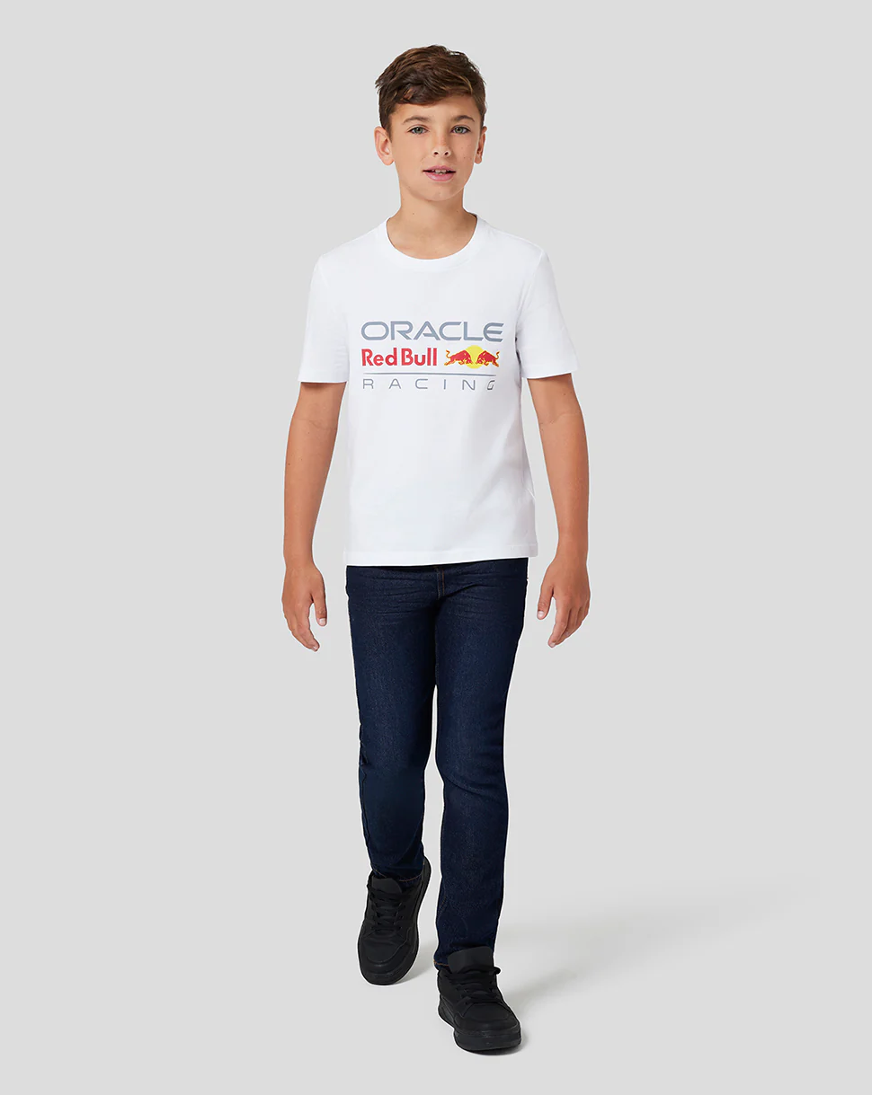 Oracle Red Bull Racing Junior Large Front Logo T-Shirt - White