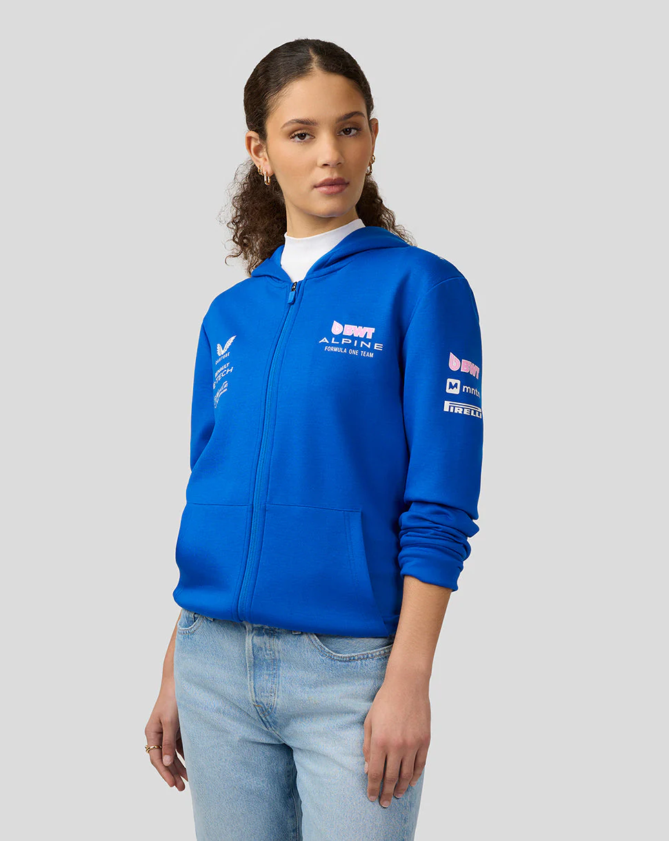BWT Alpine Formula One Team’s Official Unisex Full Zip Hoodie - Lapis Blue