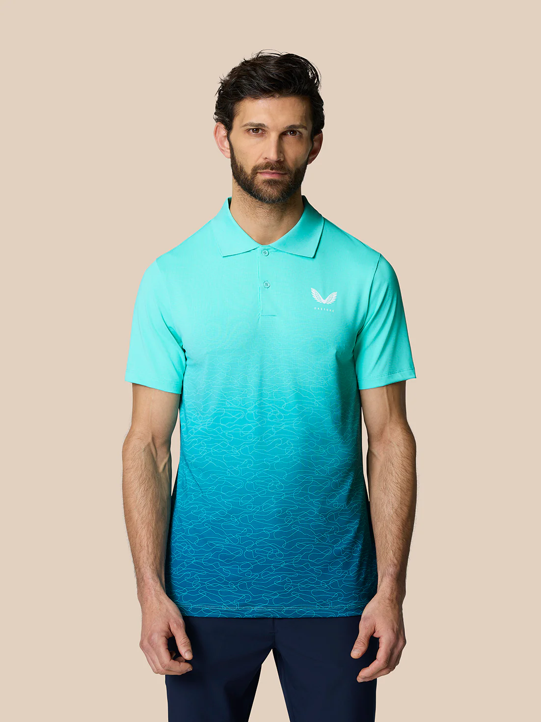 Club Graphic Polo - Light Aqua