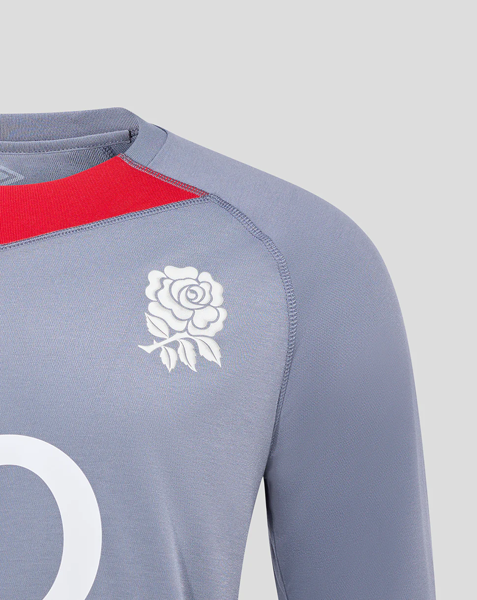 England Rugby Men's Relaxed Training Jersey LS (O2) - Grey