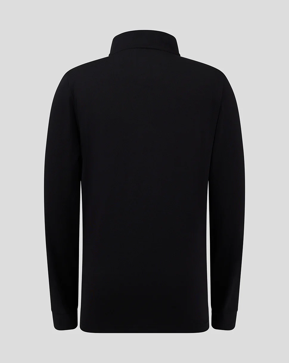 BOMBER NECK 1/4 ZIP - CAVIAR