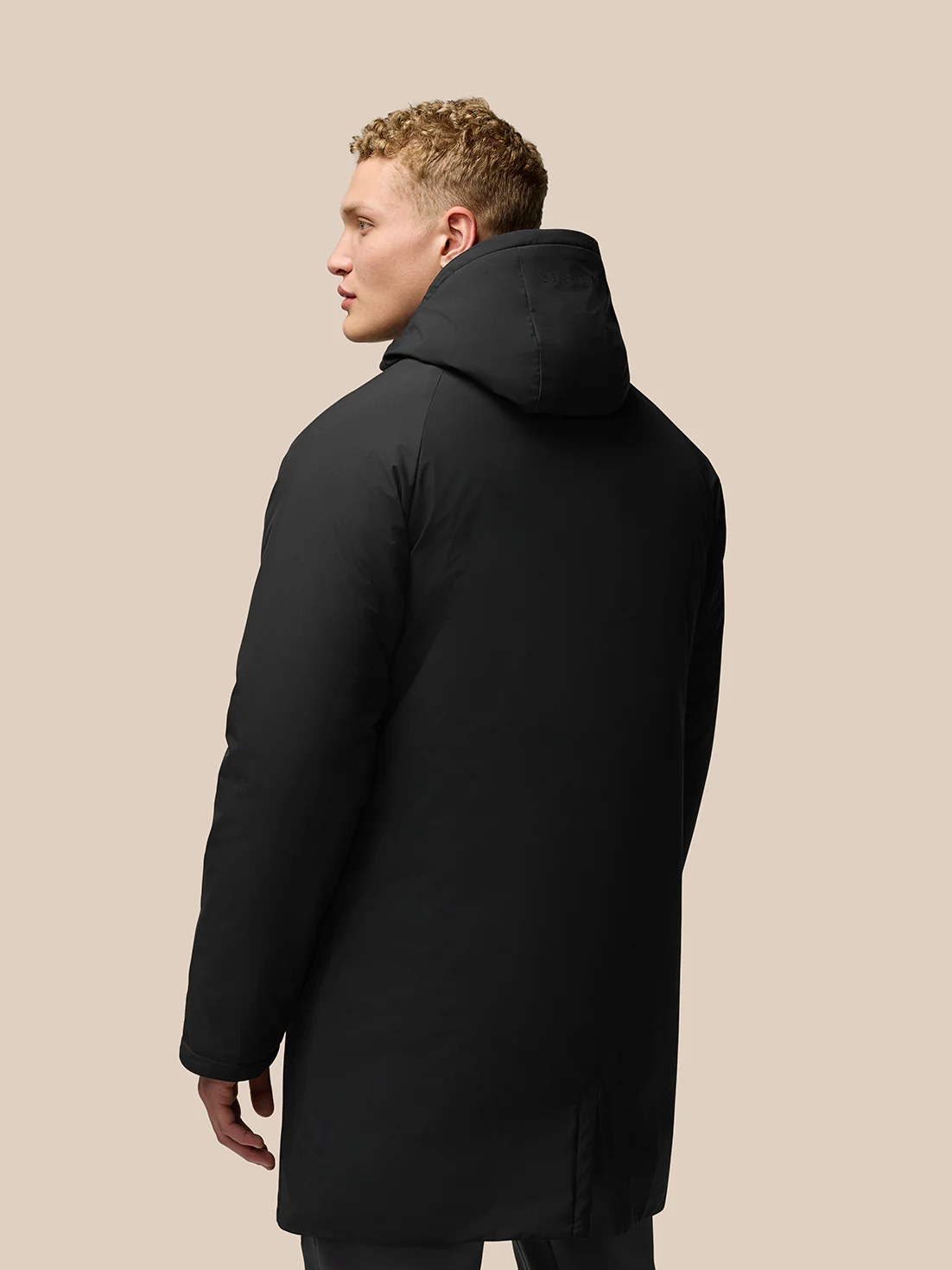 Longline Wadded Jacket - Black