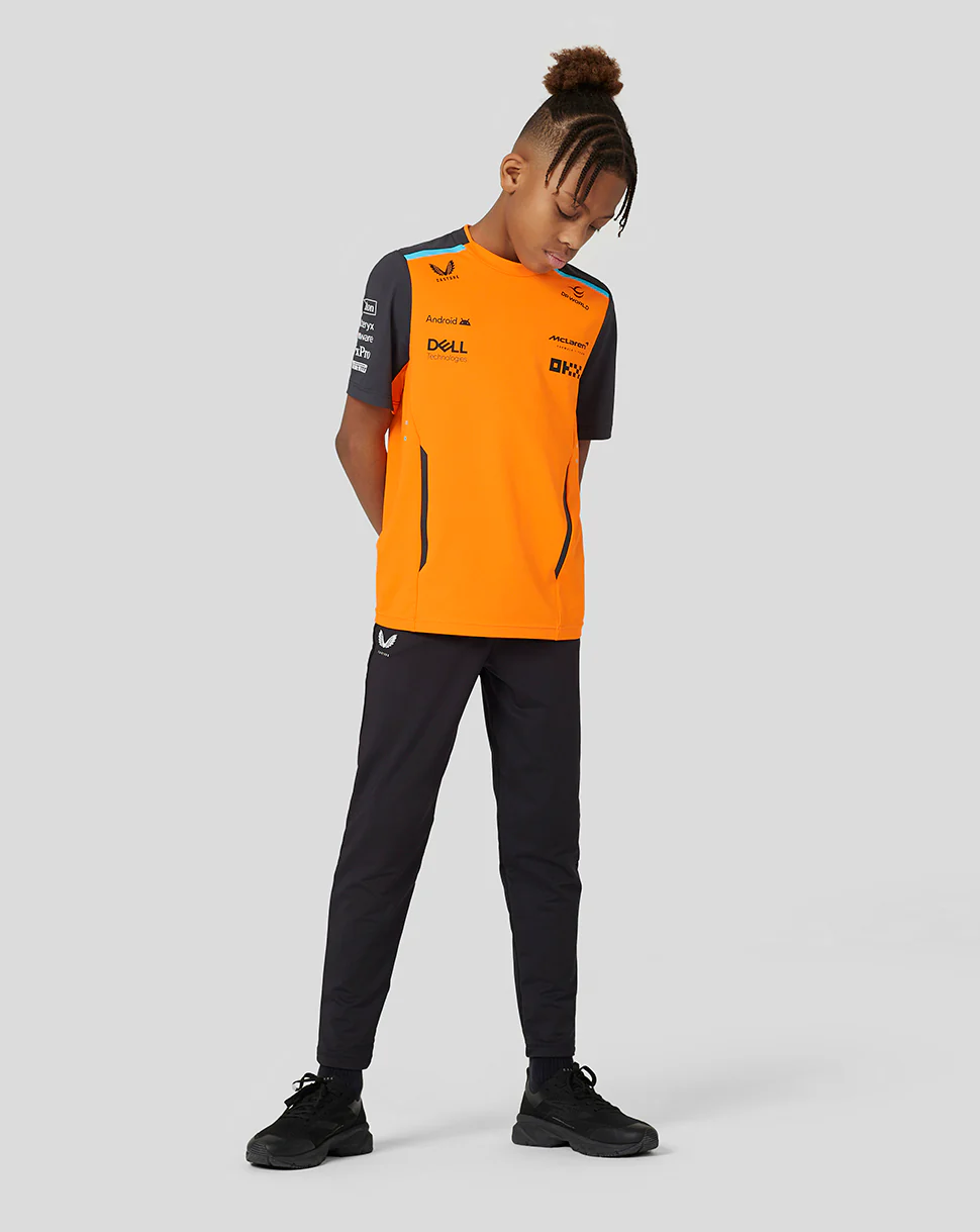 McLaren Junior Official Teamwear Set Up T-Shirt Formula 1 - Papaya/Phantom